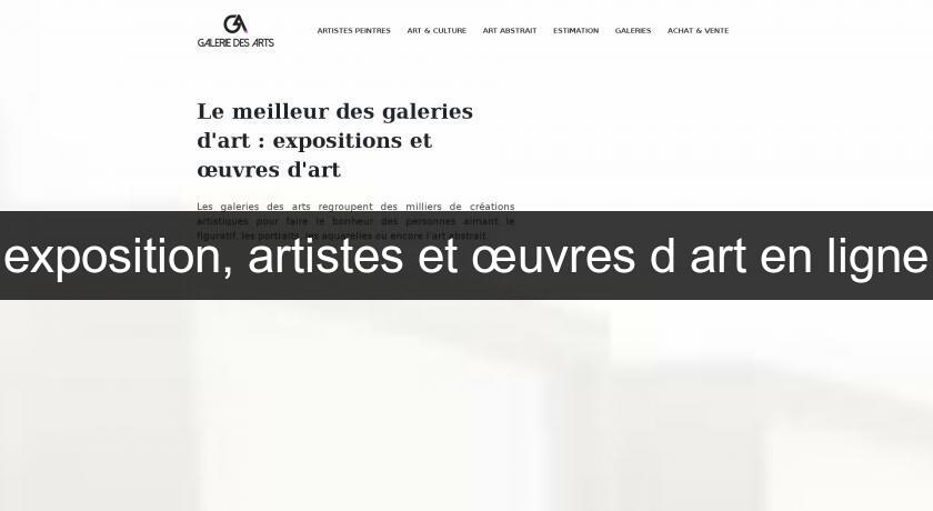 exposition, artistes et œuvres d'art en ligne