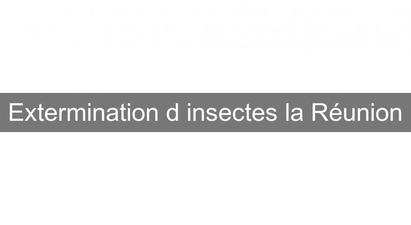 Extermination d'insectes la Réunion