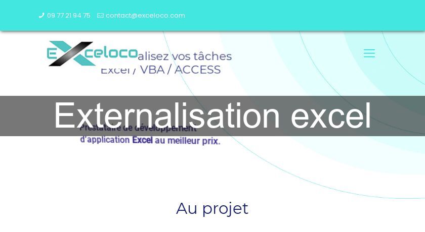 Externalisation excel Externalisation excel