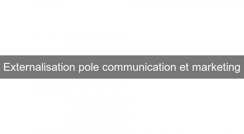 Externalisation pole communication et marketing