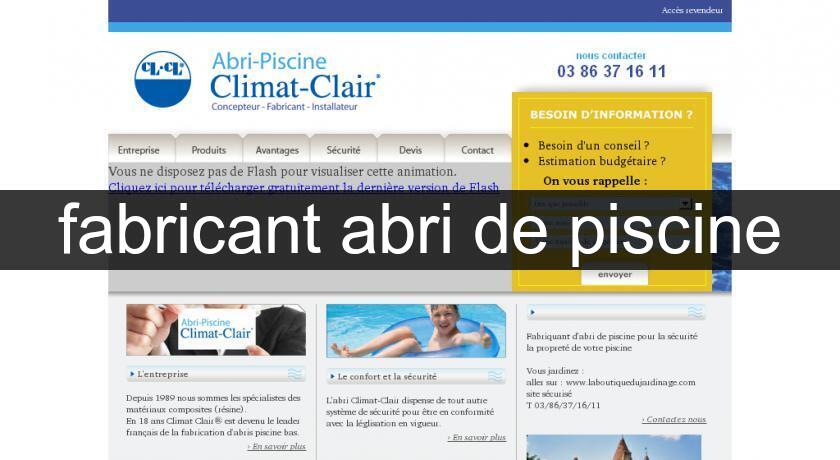 fabricant abri de piscine