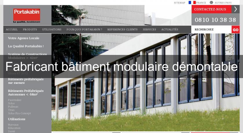 Fabricant bâtiment modulaire démontable Fabricant bâtiment modulaire démontable