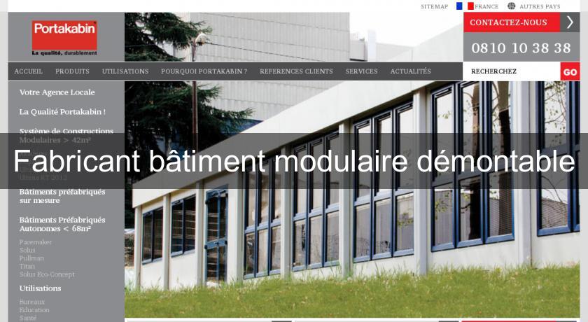 Fabricant bâtiment modulaire démontable