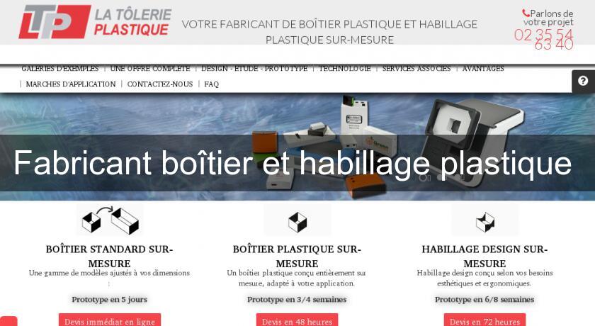 Fabricant boîtier et habillage plastique 