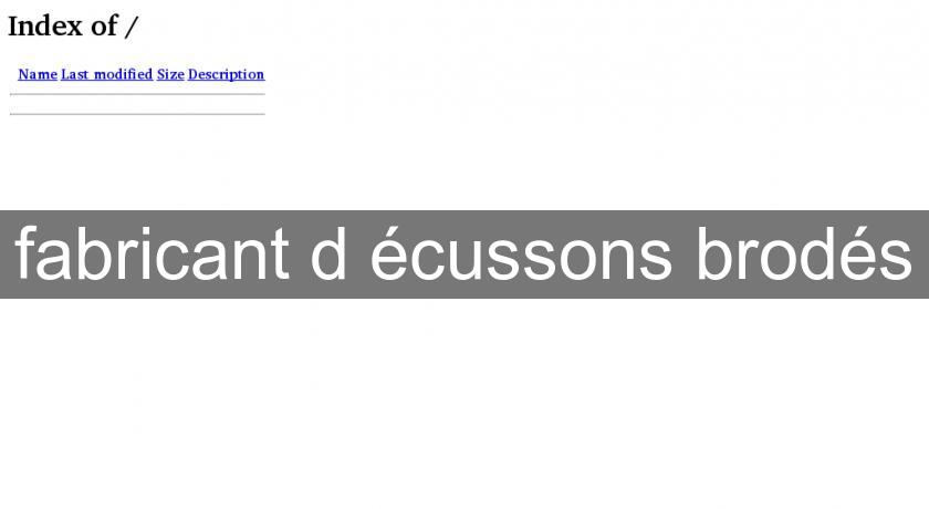 fabricant d'écussons brodés