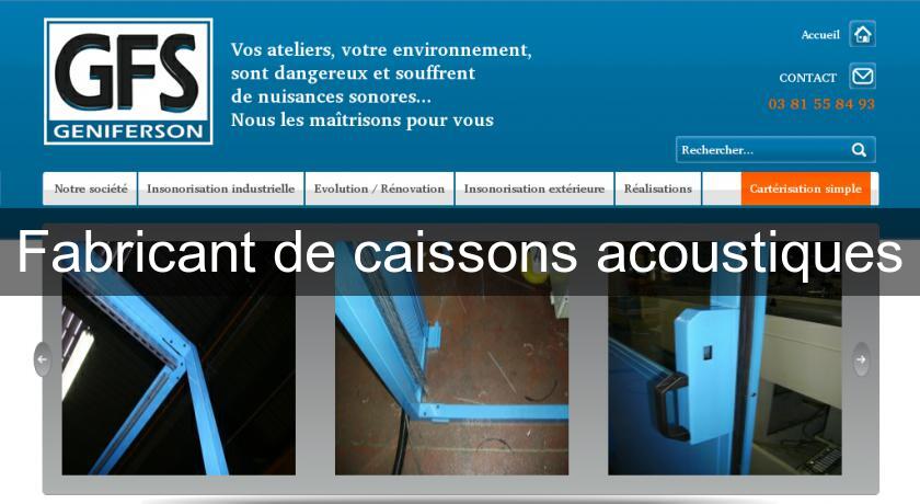 Fabricant de caissons acoustiques Fabricant de caissons acoustiques