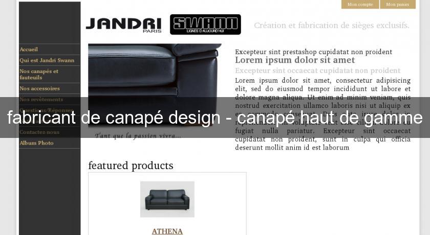 fabricant de canapé design - canapé haut de gamme fabricant de canapé design - canapé haut de gamme