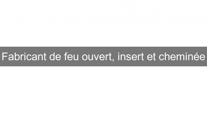 Fabricant de feu ouvert, insert et cheminée Fabricant de feu ouvert, insert et cheminée