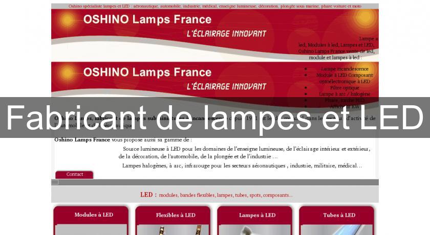 Fabricant de lampes et LED Fabricant de lampes et LED