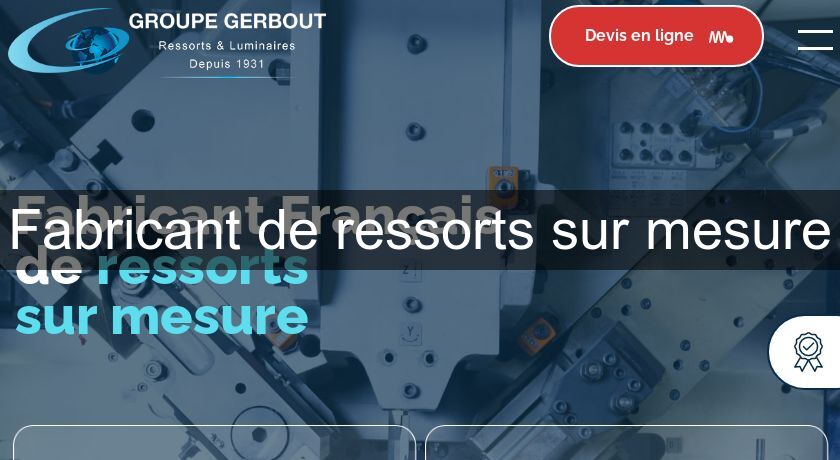 Fabricant de ressorts sur mesure Fabricant de ressorts sur mesure