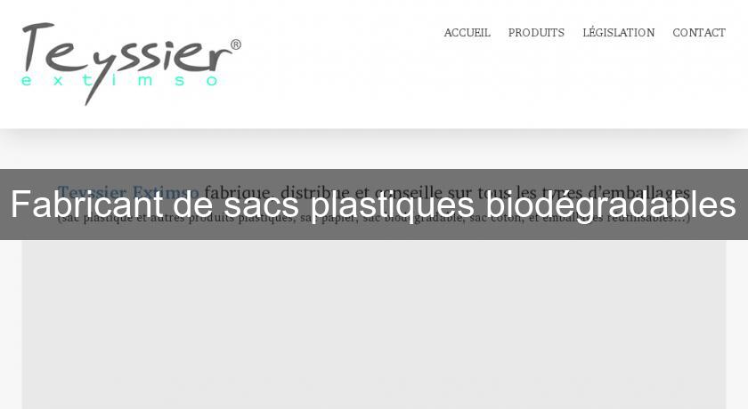 Fabricant de sacs plastiques biodégradables Fabricant de sacs plastiques biodégradables