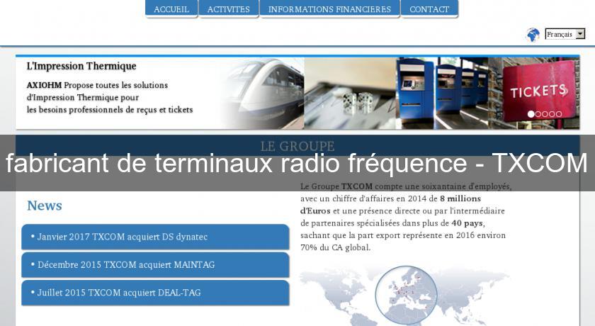 fabricant de terminaux radio fréquence - TXCOM fabricant de terminaux radio fréquence - TXCOM