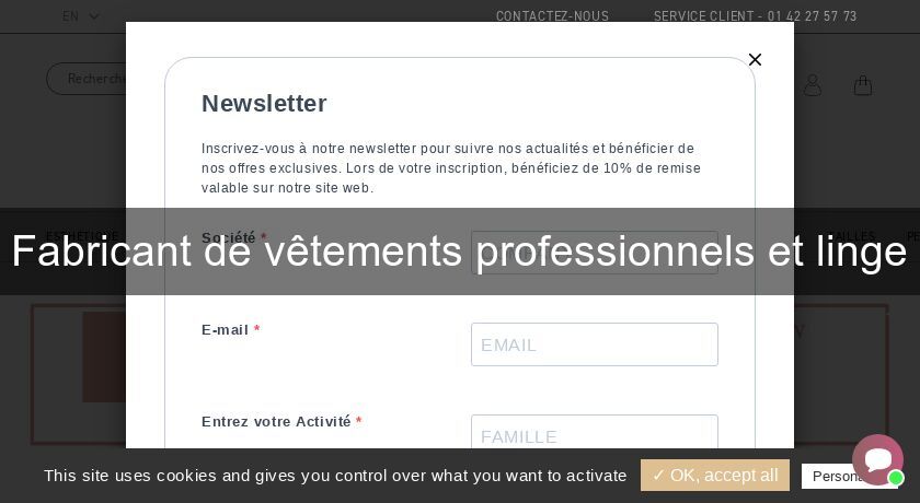 Fabricant de vêtements professionnels et linge Fabricant de vêtements professionnels et linge