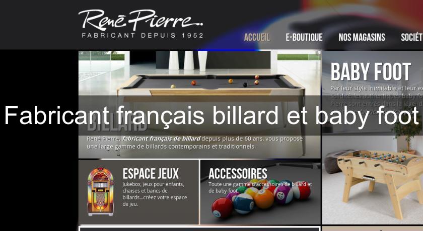Fabricant français billard et baby foot Fabricant français billard et baby foot