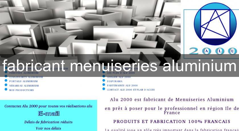 fabricant menuiseries aluminium