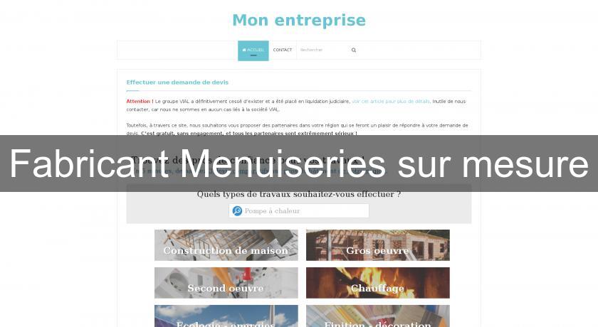 Fabricant Menuiseries sur mesure