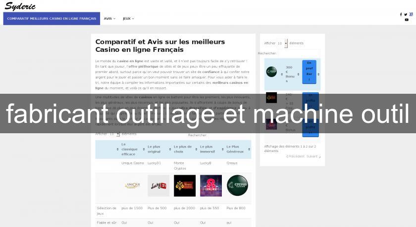 fabricant outillage et machine outil fabricant outillage et machine outil