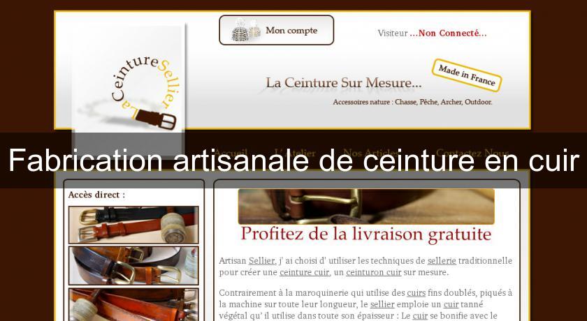 Fabrication artisanale de ceinture en cuir Fabrication artisanale de ceinture en cuir