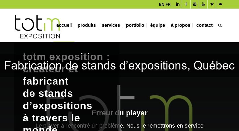 Fabrication de stands d’expositions, Québec Fabrication de stands d’expositions, Québec