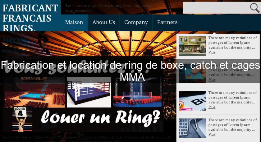 Fabrication et location de ring de boxe, catch et cages  MMA