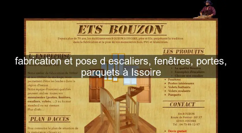 fabrication et pose d'escaliers, fenêtres, portes, parquets à Issoire
