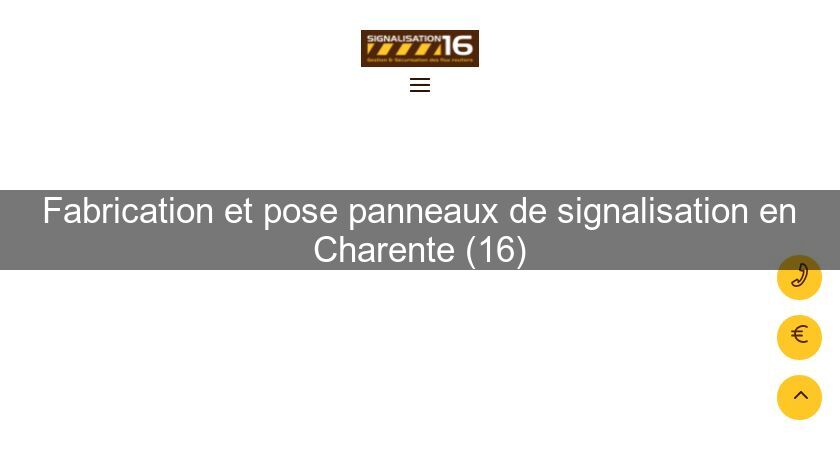 Fabrication et pose panneaux de signalisation en Charente (16)