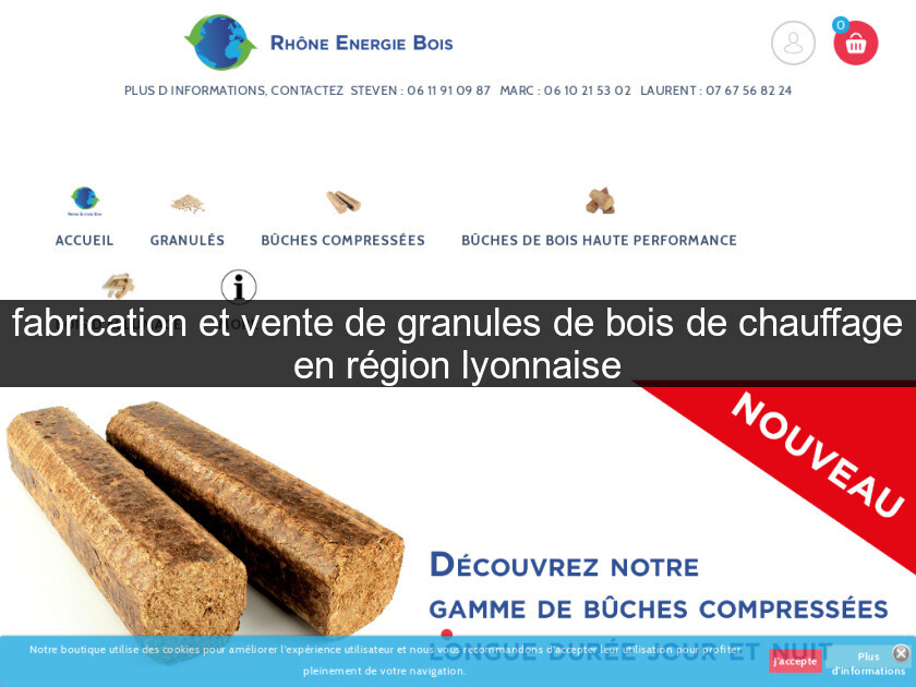 fabrication et vente de granules de bois de chauffage en région lyonnaise