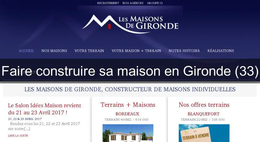 Faire construire sa maison en Gironde (33)