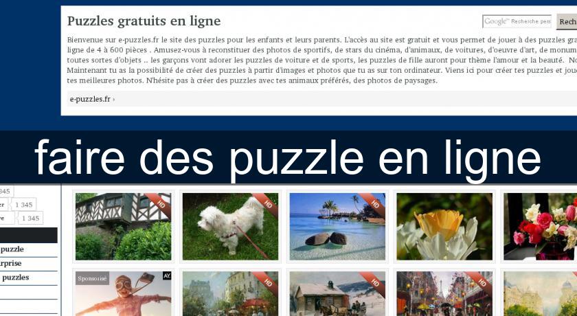 faire des puzzle en ligne faire des puzzle en ligne