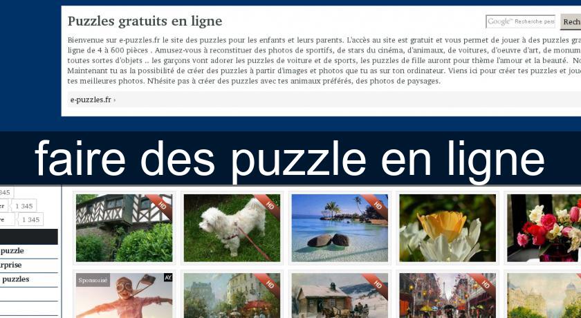 faire des puzzle en ligne