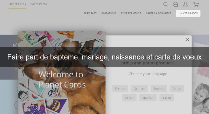 Faire part de bapteme, mariage, naissance et carte de voeux