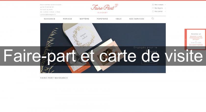 Faire-part et carte de visite Faire-part et carte de visite