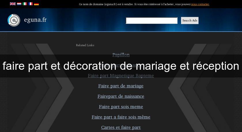 faire part et décoration de mariage et réception