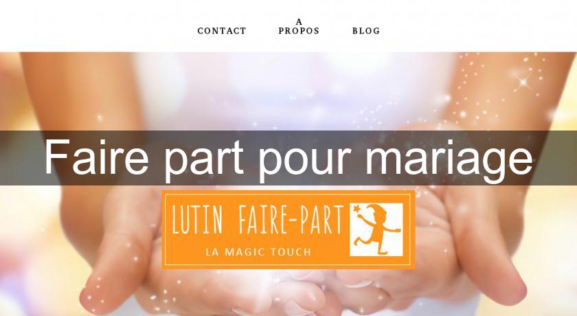 Faire part pour mariage Faire part pour mariage