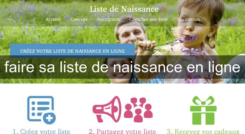 faire sa liste de naissance en ligne