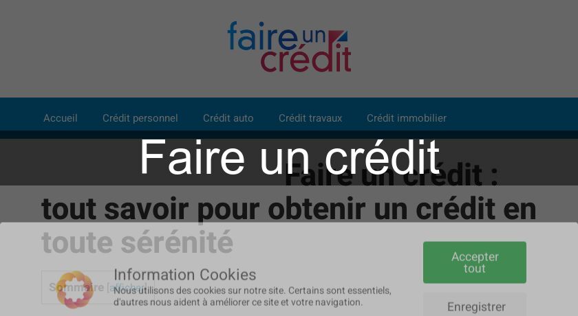 Faire un crédit Faire un crédit
