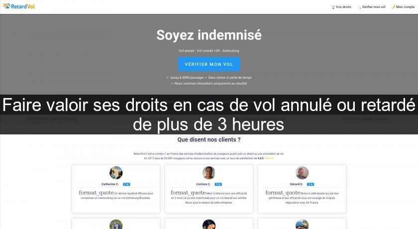 Faire valoir ses droits en cas de vol annulé ou retardé de plus de 3 heures