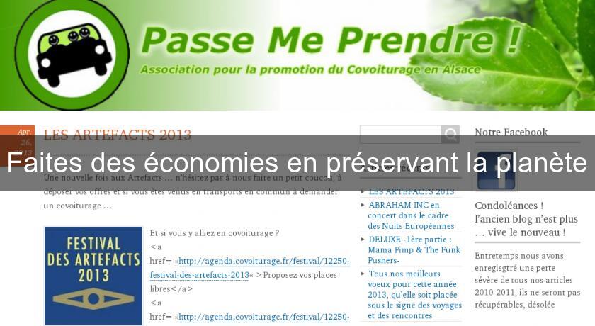 Faites des économies en préservant la planète