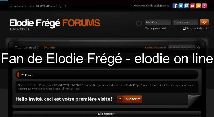 Fan de Elodie Frégé - elodie on line