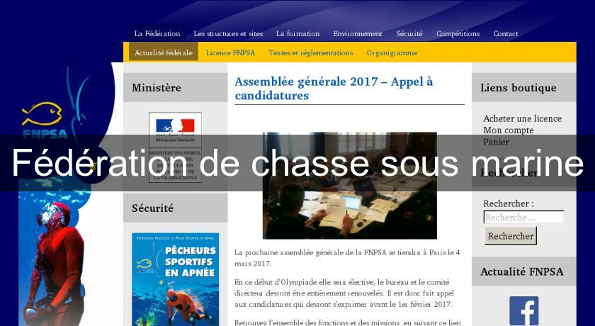 Fédération de chasse sous marine Fédération de chasse sous marine