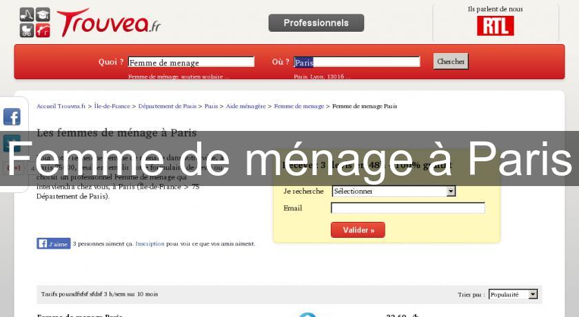 Femme de ménage à Paris Femme de ménage à Paris