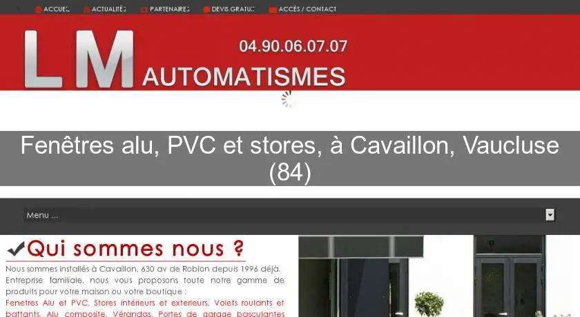 Fenêtres alu, PVC et stores, à Cavaillon, Vaucluse (84)