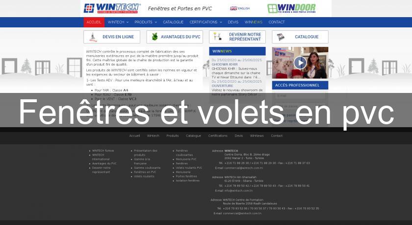 Fenêtres et volets en pvc Fenêtres et volets en pvc
