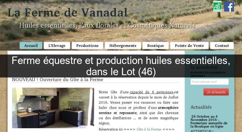 Ferme équestre et production huiles essentielles, dans le Lot (46)