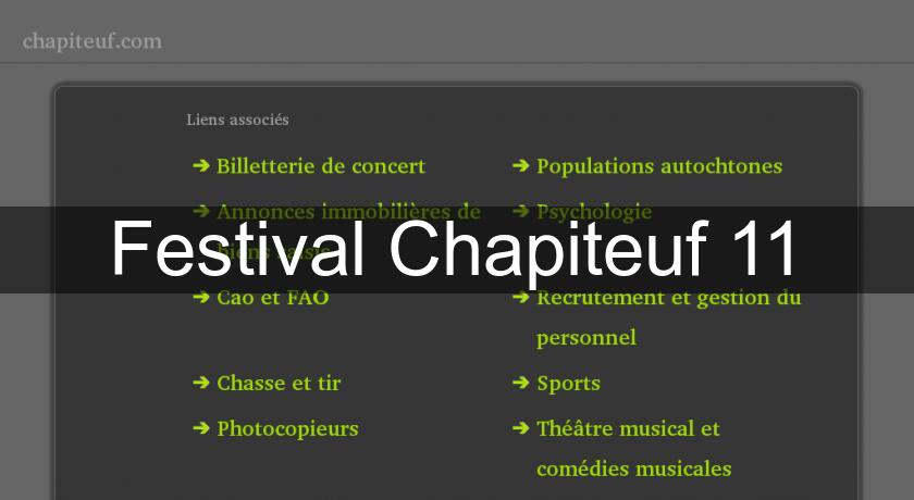 Festival Chapiteuf 11 Festival Chapiteuf 11