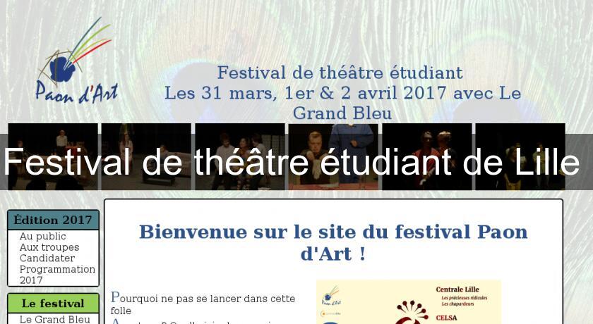 Festival de théâtre étudiant de Lille Festival de théâtre étudiant de Lille