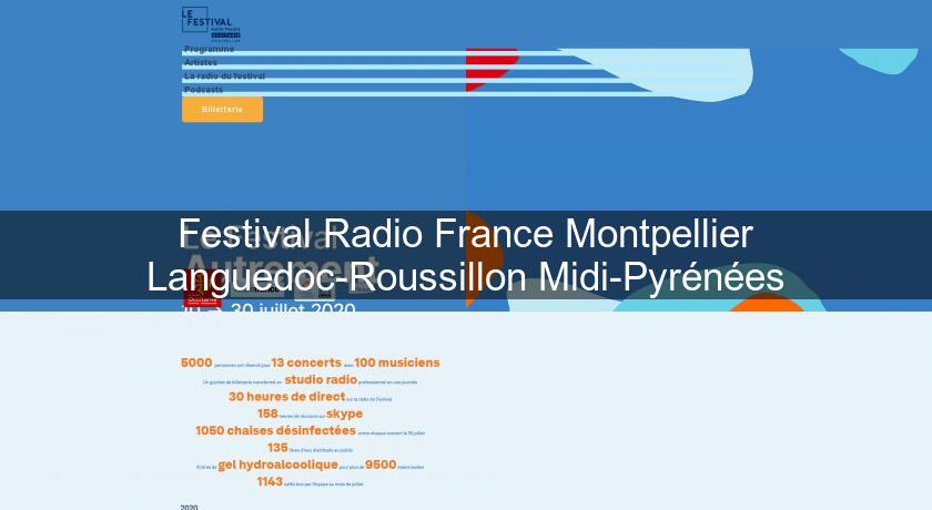 Festival Radio France Montpellier Languedoc-Roussillon Midi-Pyrénées