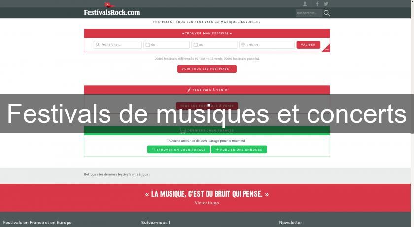 Festivals de musiques et concerts Festivals de musiques et concerts
