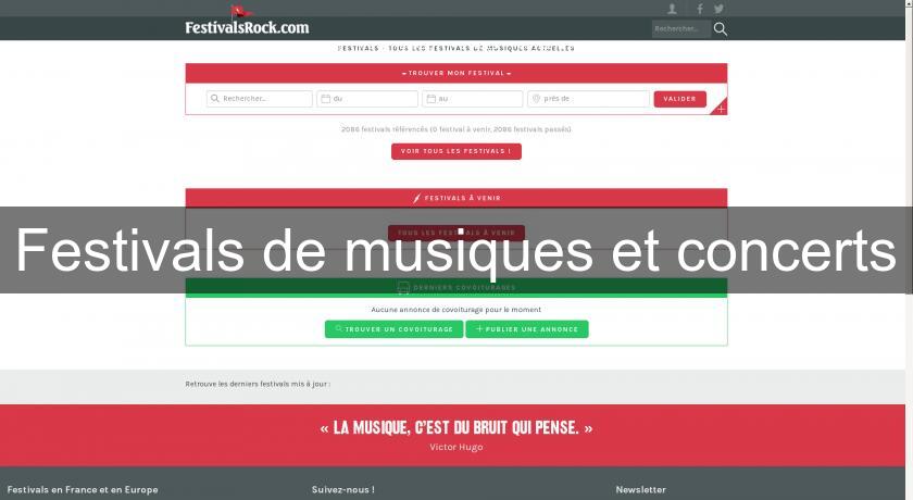 Festivals de musiques et concerts