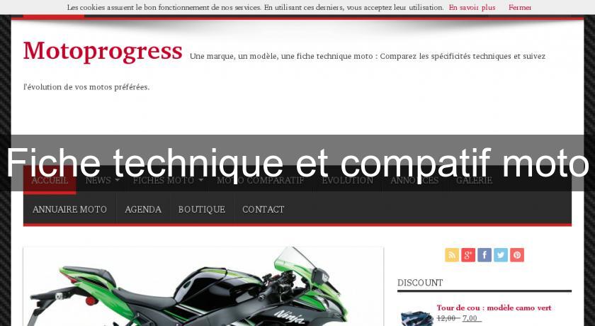 Fiche technique et compatif moto